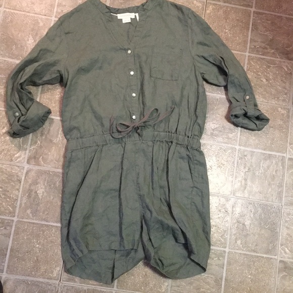 Cynthia Rowley Pants - Trendy Chambray Linen Shorts Romper Cynthia Rowley Pants - Trendy Chambray Linen Shorts Romper
